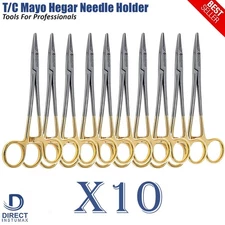 T/C Mayo Hegar Needle Holder Driver  with Tungsten Carbide Surgical Instrument