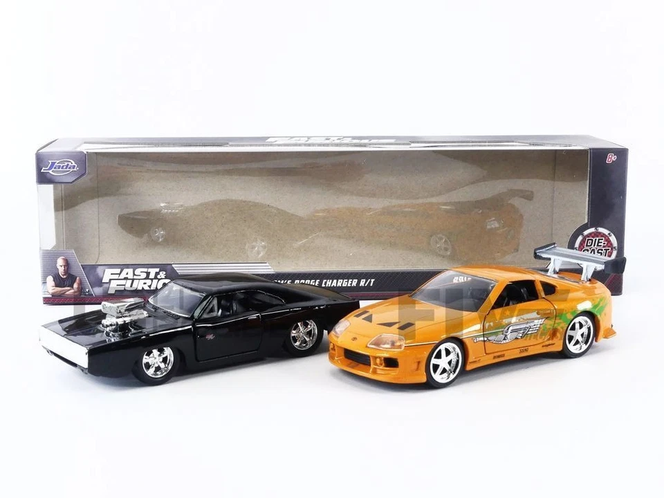 JADA TOYS 1/32 - DODGE CHARGER + TOYOTA SUPRA M - TWIN PACK FF 31981OR/BK - Photo 1/1
