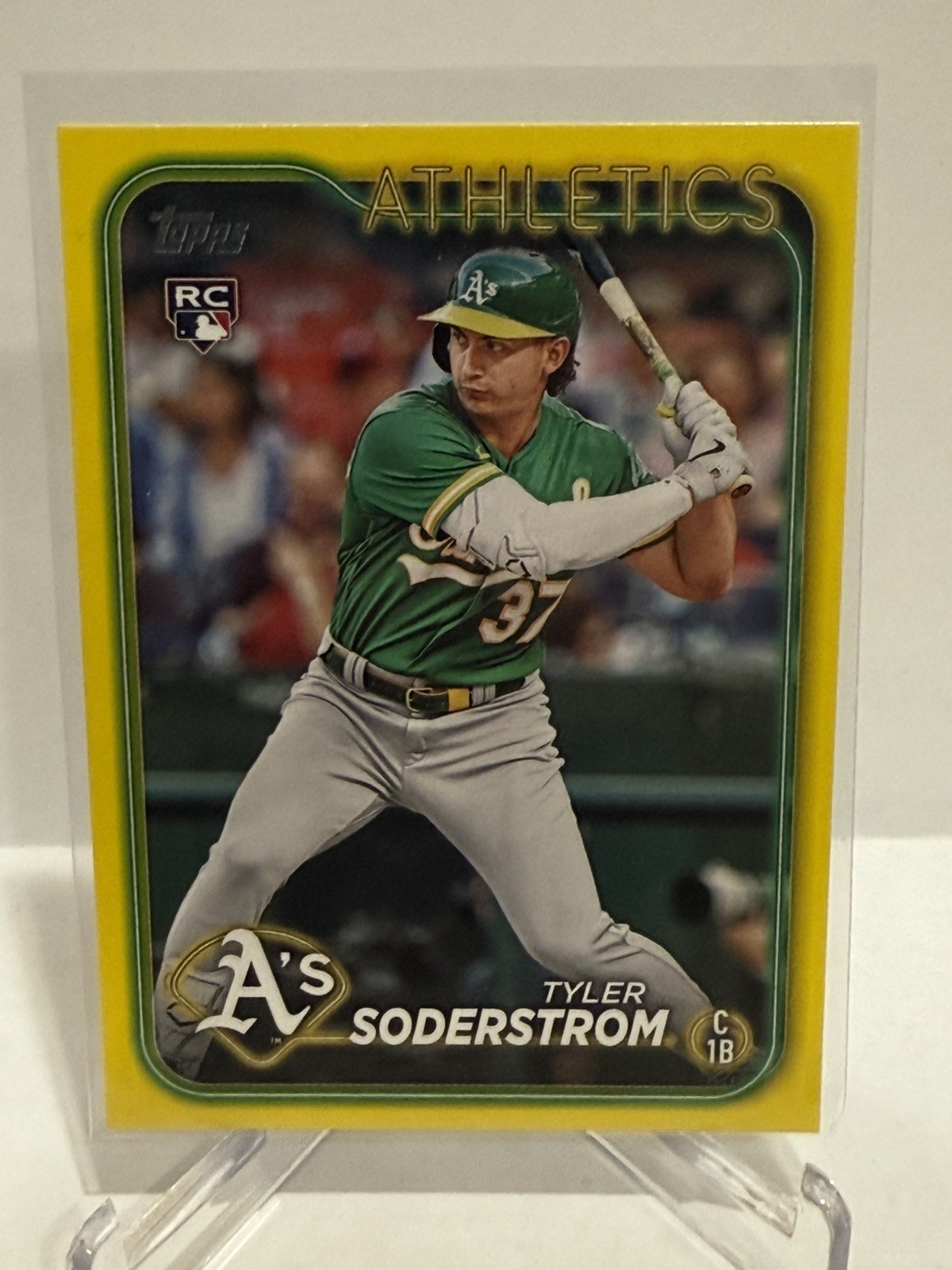 2024 Topps Series 1 - Tyler Soderstrom #244 Yellow (RC) - Athletics