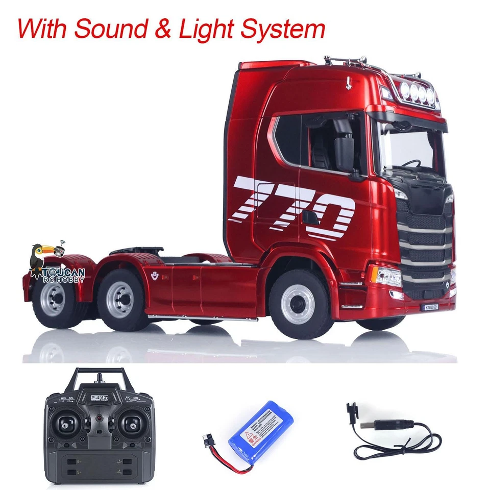 HUINA 1501 770S 1/18 RC Tractor Truck Plastic RTR 19CH Car W/Battery Light Sound - Image 2 of 4