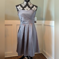 Jenny Yoo Strapless Silver Formal Bridesmaid Dress 14 Plus NWT Elegant Party