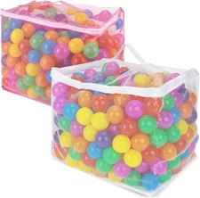 2 PCS Ball Pit Balls Bags - Storage Mesh Bag with Zipper Suitable for Toys,Sturd
