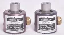 2 Count Clippard Model 2012  3 Way Valves Air Pneumatic Fluidics  Made in USA