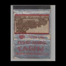 Matchbook Cover Restaurant Raay Nor's Cabin Baldwin Long Island, NY
