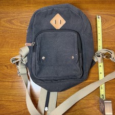 Backpack /Purse - Canvas Mini Backpack Shoulder Bag gray