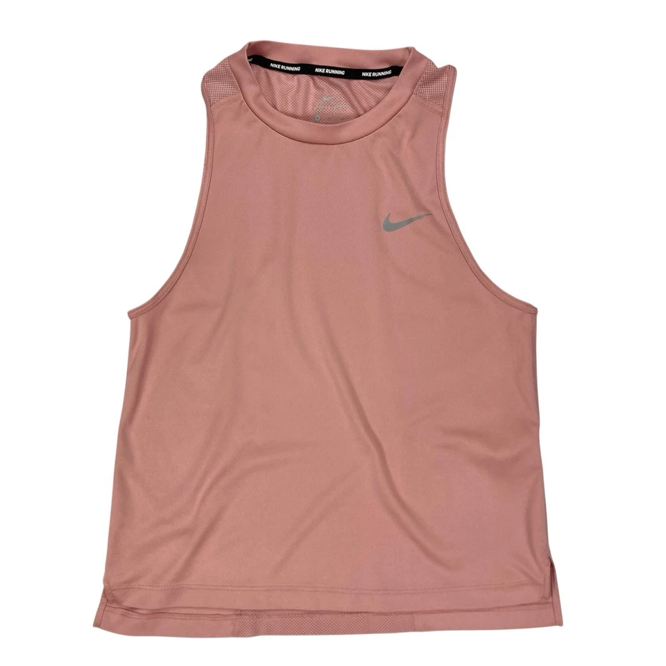Camiseta sin mangas Nike para mujer S rosa seca más suave para correr entrenamiento lista gimnasio yoga transpirable Foto 3 de 4