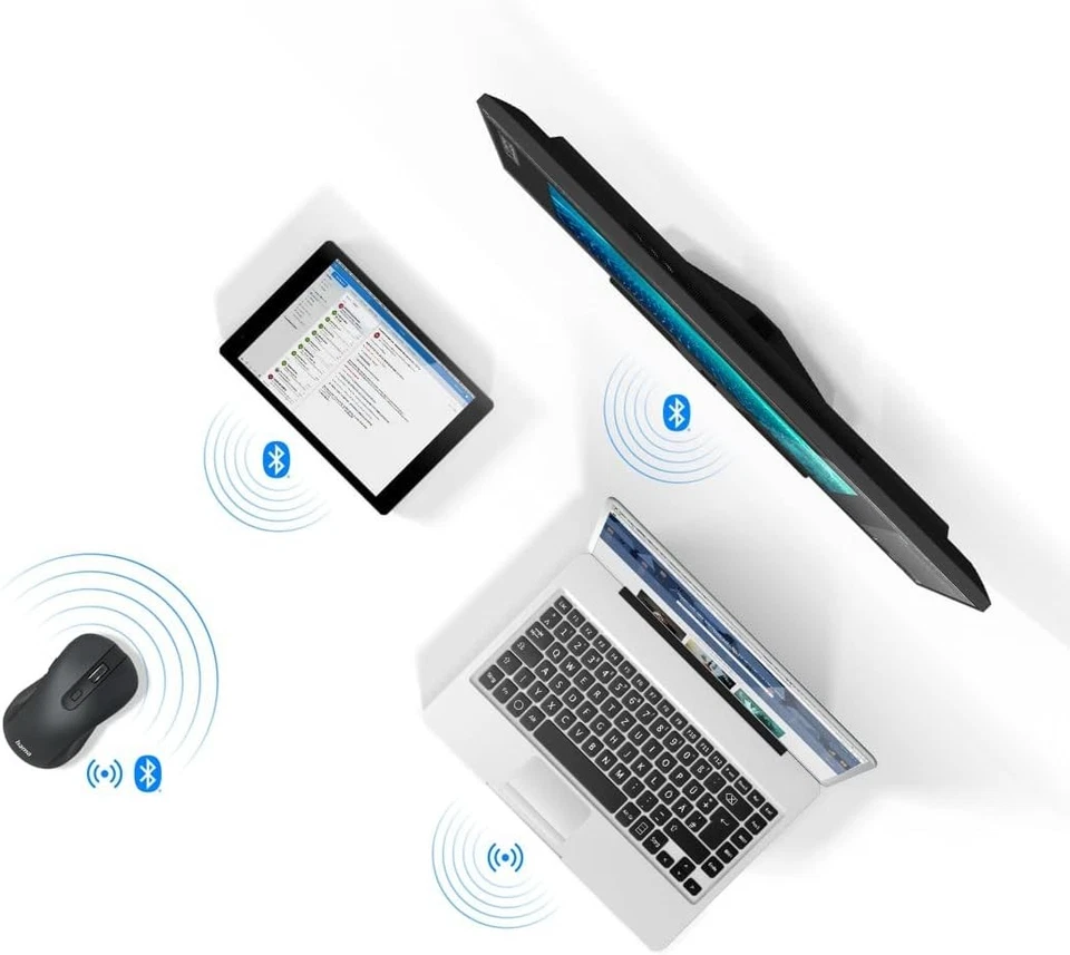 Hama Wireless Computer Mouse with 6 Buttons, Optical Mouse, Multi-Device Mouse f - Image 3 of 4