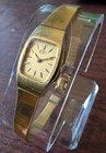 Vintage Seiko 2C20-5559 Women's 17mm Gold Dial Tone Quartz Watch 6.5”