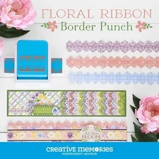 Creative Memories Floral Ribbon Decorative Border Punch, NIB, NLA