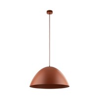 HäNgelampe HäNgeleuchte Metall Ø 50 Cm Verstellbar H: Max. 170 Cm Rot E27 Rund