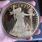 2014 Jumbo 4” GOLD DOUBLE EAGLE 1933  100m 24k-layered Commemorative Coin
