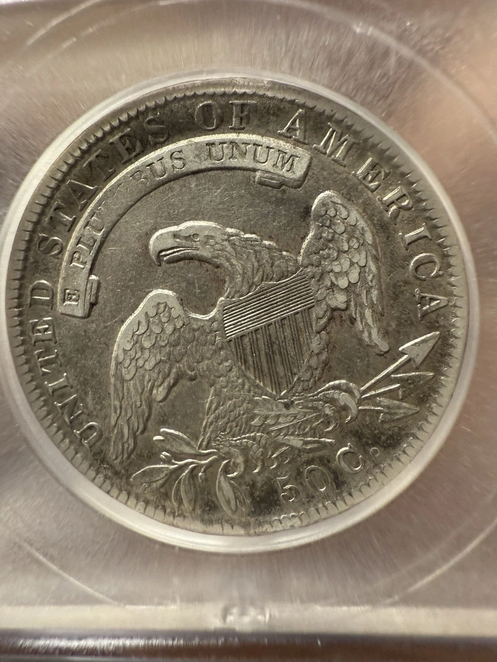 1836 Capped Bust Half Dollar 50C ICG EF45 Extra Fine XF45 Lettered Edge - Image 3 of 3