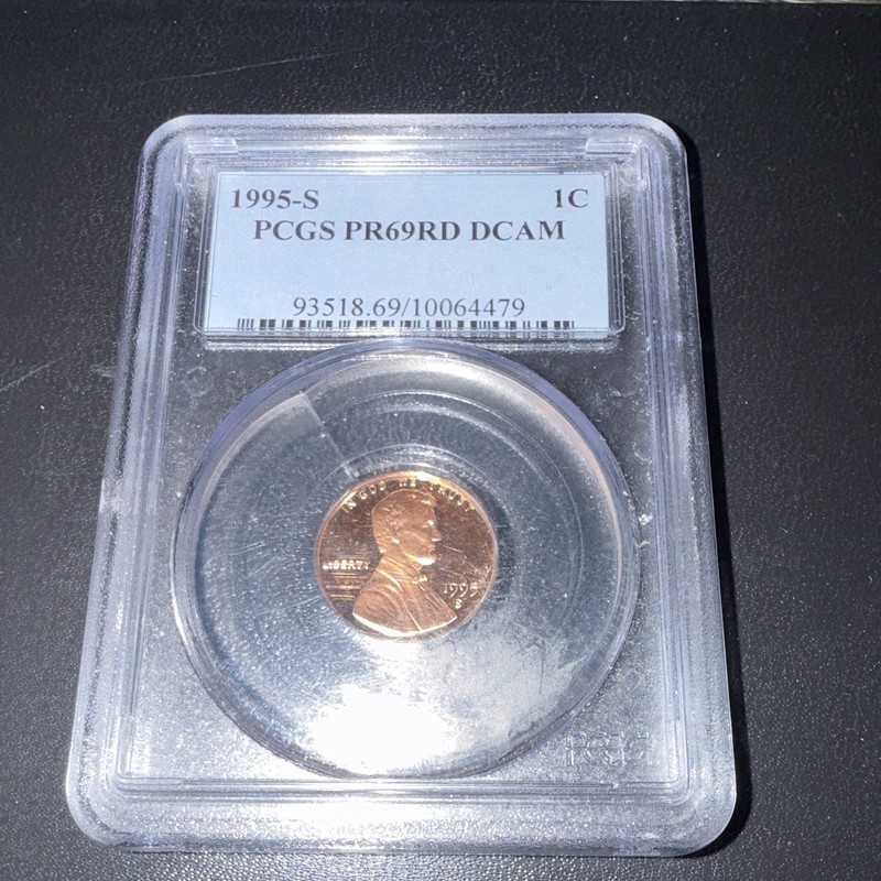 1995-S Lincoln Memorial Small Cent PCGS PR69 RD DCAM Proof Copper KM#201