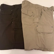 Duluth Men's 37 x 32 Fire Hose Relaxed Fit Cargo Work Pants Lot of 2 Canvas