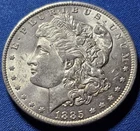 A 1885 O Morgan Silver Dollar $1 Coin - Choice BU! Flashy!