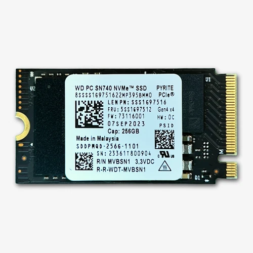256GB WD M.2 NVMe Blitzschnelle PCIe 4.0 2242 SSD (WD PC SN740, OEM)