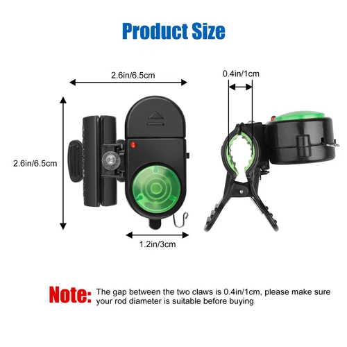 4PCS Fishing Bite Alarm,Electronic LED Clip On Fish Rod Fishing Bite Sound Alarm - Picture 8 of 8