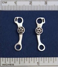 RDLC Traditional 1:9 STRAIGHT SHANK WESTERN BIT with Antiqued Texas Star Conchos