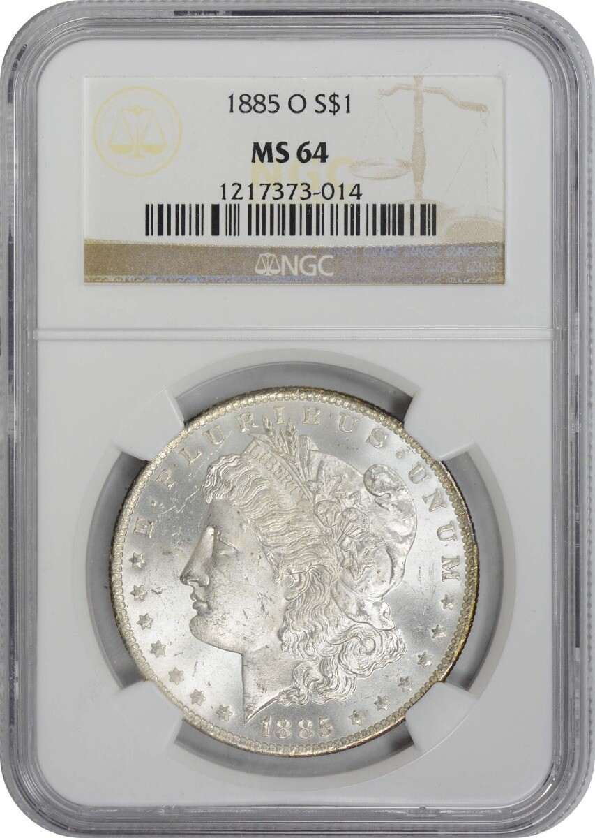 1885-O モルガンダラー NGC MS64 Morgan dollar 1885-O Morgan $1 Silver Dollar Coin NGC MS64 Great Montana