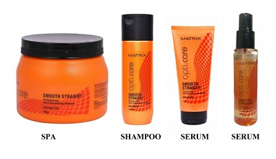 Matrix Opti Care Professional Straight Spa Shampoo Conditioner Serum Combo Pack