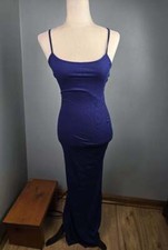 FOREVER 21 Size Medium Women's Blue Summer Maxi Dress Stretch Long