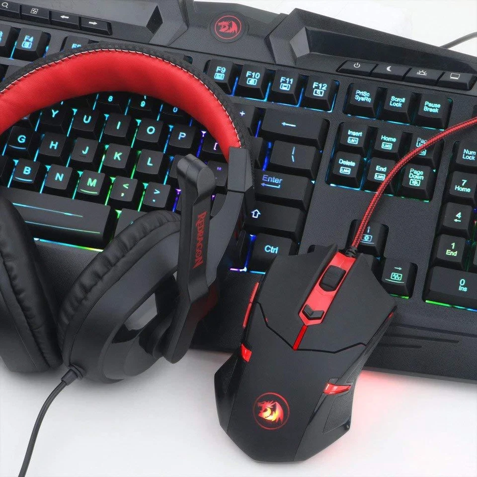 Pro Gaming LED Station 4 in 1 Keyboard Headset/Phone Mouse and Pad Combo Bundle  - Image 2 of 4