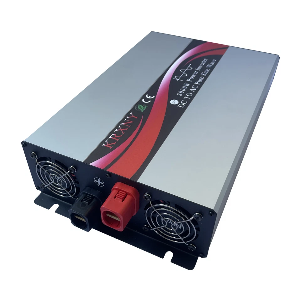 3000W Power Inverter Pure Sine Wave 12V 24V 48V DC to 120V 230V AC Off Grid LCD - Image 4 of 4