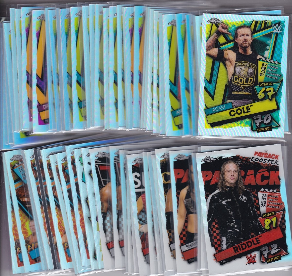 order.57〜59 2021 TOPPS CHROME WWE SLAM ATTAX WRESTLING SILVER REFRACTORS-YOU