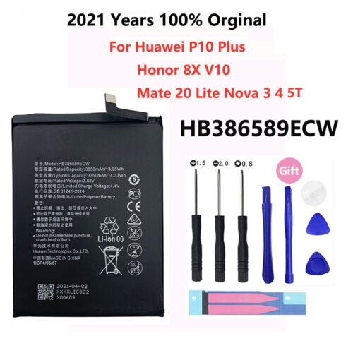New HB386589ECW For 8X 3650mAh View 10 Mate 20 Lite P10 Plus - Picture 1 of 2