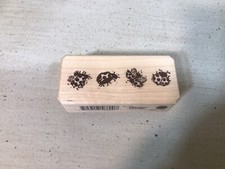 Inkadinkado Galerie Vernissage Wood Mounted Rubber Stamp Ladybugs