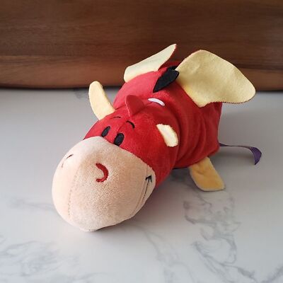 Flip-a-Zoo Ember Red Dragon Bei Bei Black White Panda Bear 2 in 1 Plush