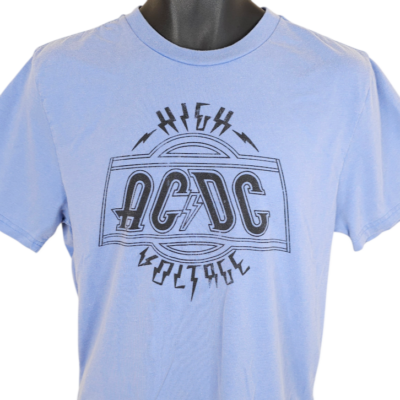 ACDC T Shirt Mens Size Small Blue High Voltage AC/DC Hard Rock