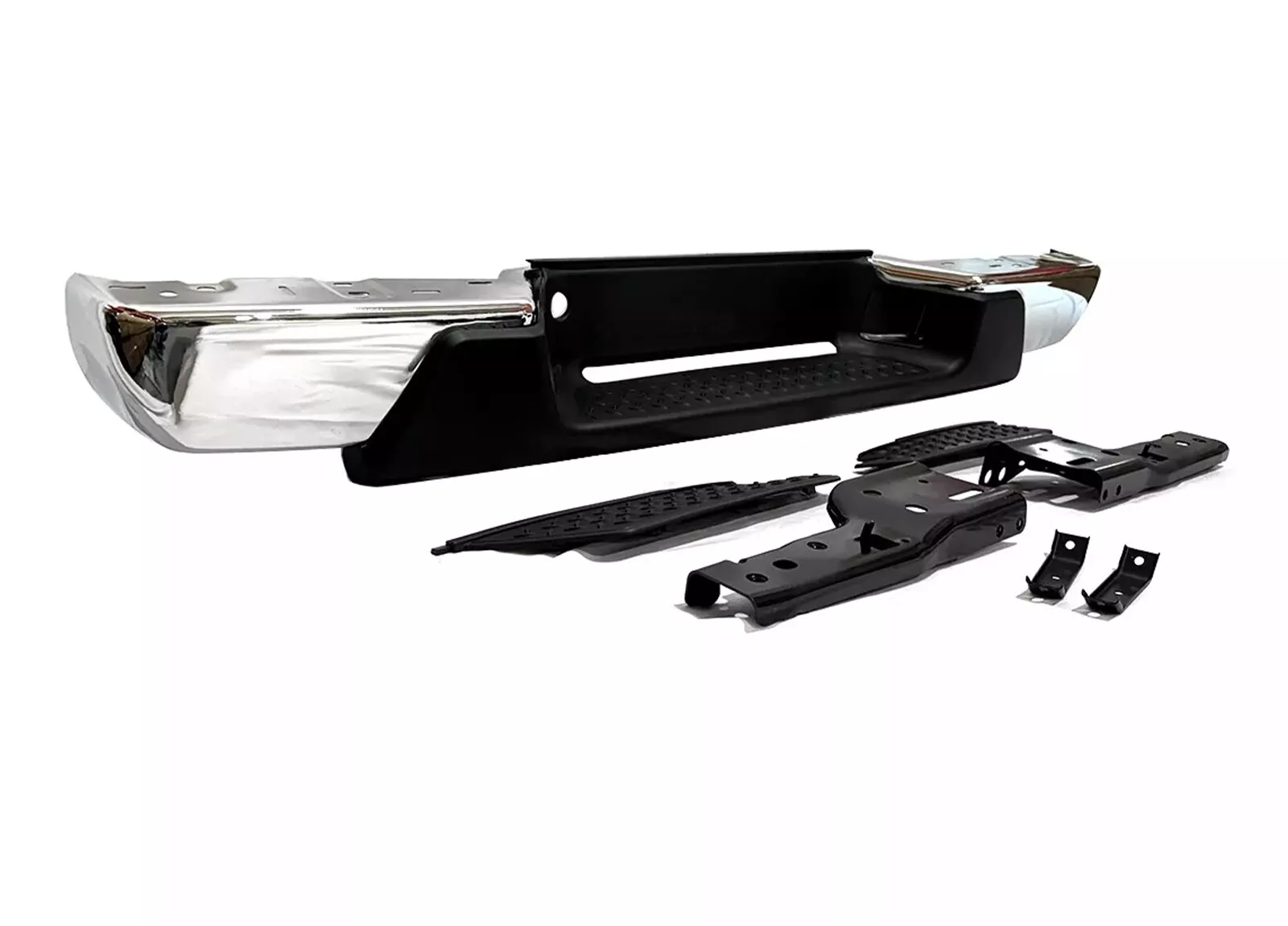 Conjunto de parachoques trasero de acero cromado para Chevy Colorado y GMC Canyon 2008-2012