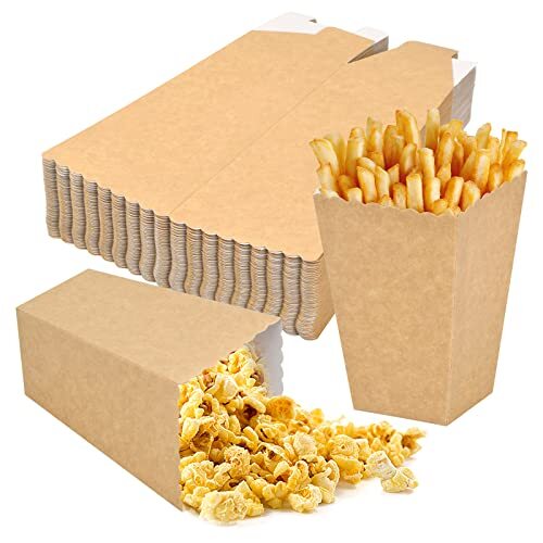 Scatole Bomboniere Popcorn in Carta Kraft - 50 Pezzi Alta Qualità