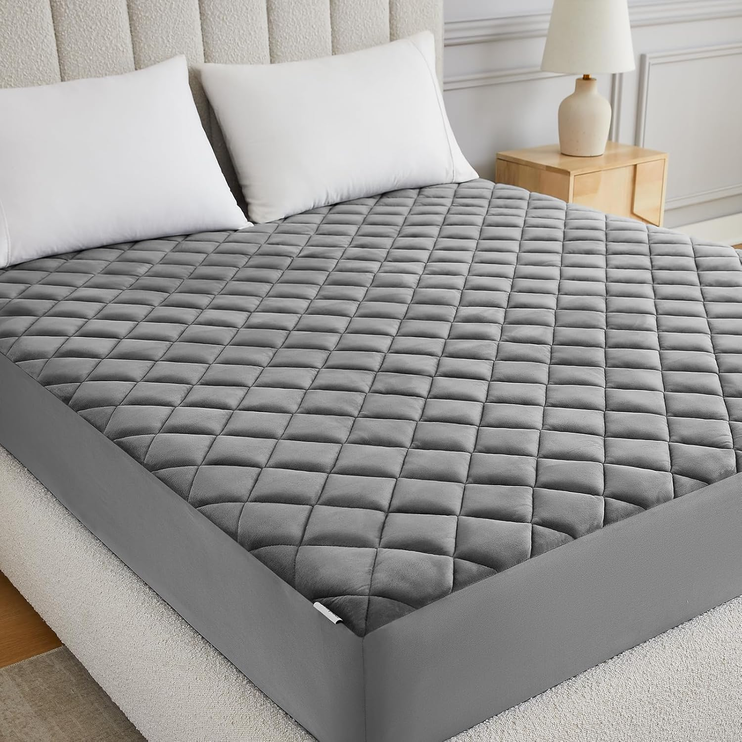 Velvet Soft Fluffy Mattress Topper Queen Mattress Pad, Breathable&Noiseless Matt