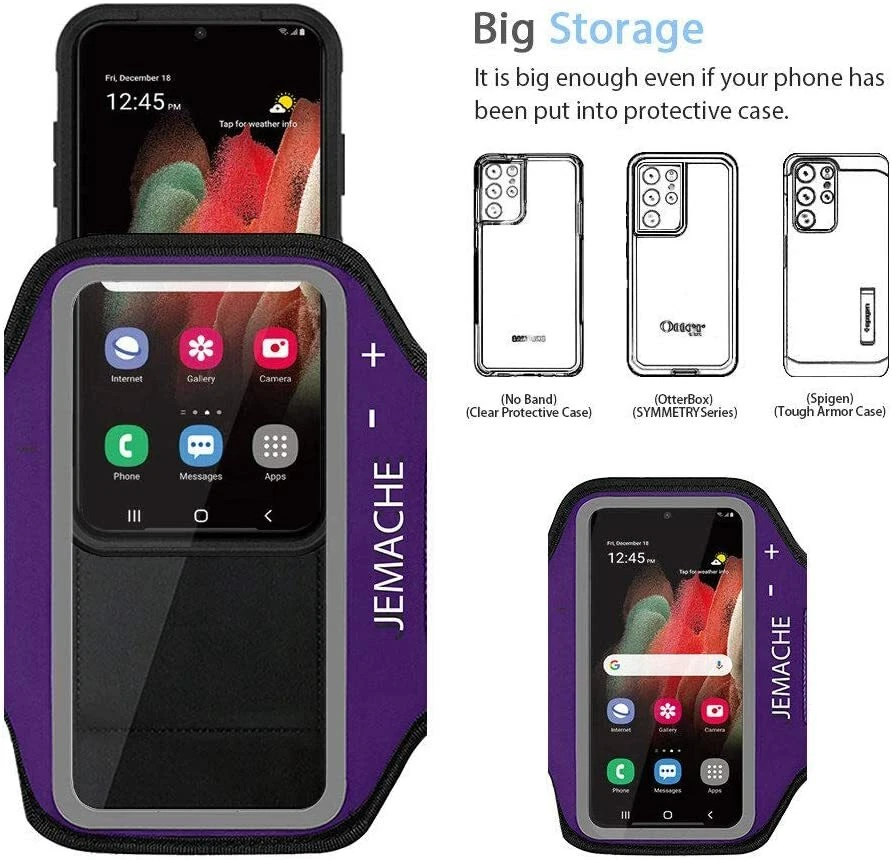 Brazalete JEMACHE púrpura resistente al agua púrpura para Galaxy Note 10+, Note 8 y 9 Foto 4 de 4