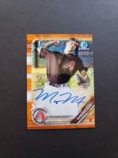 2019 Bowman Chrome Prospect Auto Orange Refractor /25 Matt Mercer #CPA-MM Auto