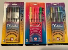 New Lot of 3 different Gel Ink Pens Gelly Roll Ice Cream Smooth Fast,FREE Ship 