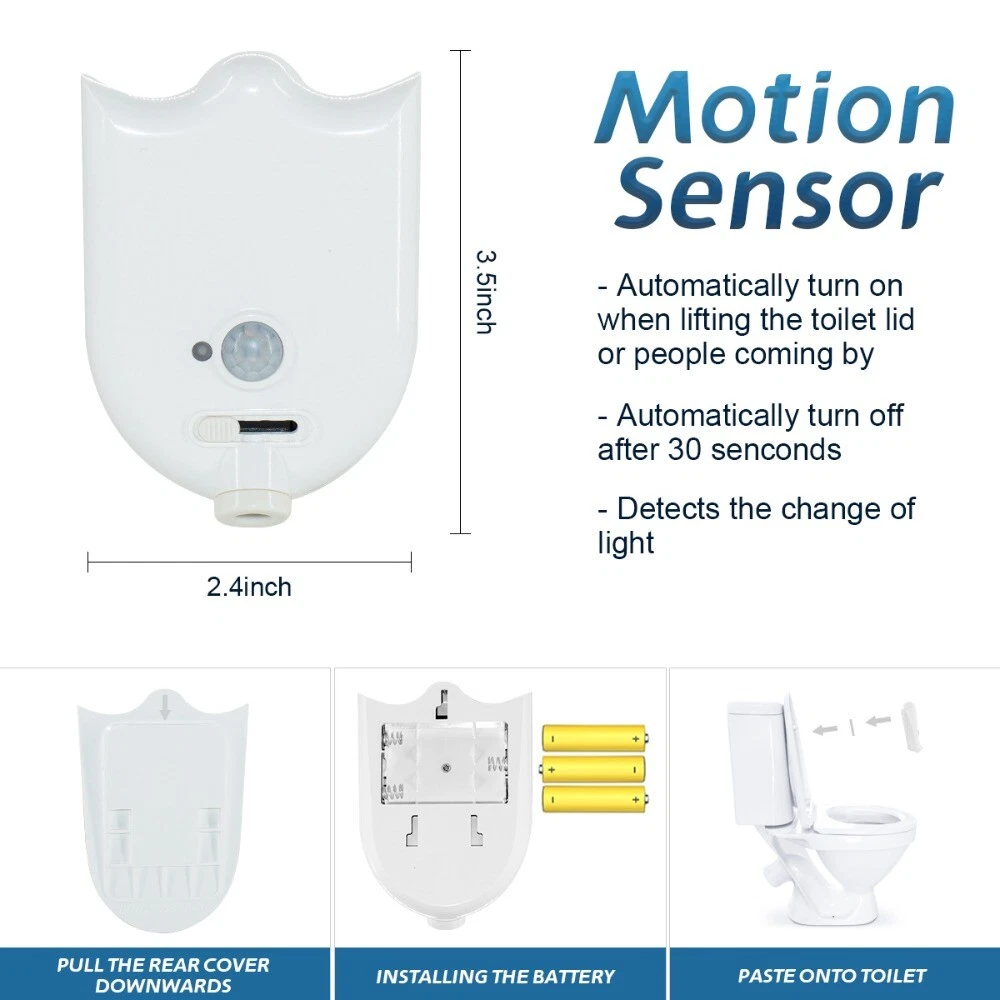 Led Light Target Projection Light Human Motion Sensor Toilet Light Accessories