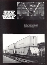 Southern Pacific Double-Stack Triple-Articulated Container Car Vtg Mag Excerpt
