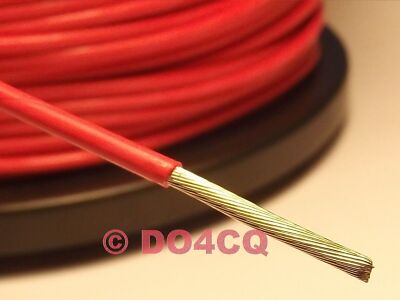 Teflonlitze PTFE 1,5 mm² ( 37 x 0,225 mm  ) rot- Meterware ( E02F ) 