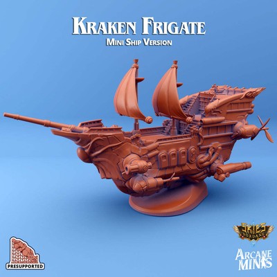 Kraken Frigate | Skies of Sordane | Fantasy Miniature | Arcane Minis