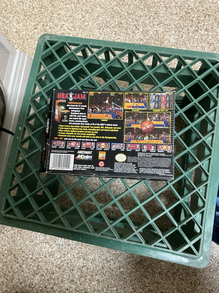 1994 Acclaim NBA JAM Super Nintendo. Used - Image 3 of 4
