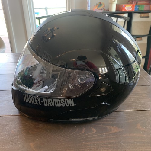 Harley Davidson HD-M1V Modular Sun Shield Helmet Size XL Gloss Black