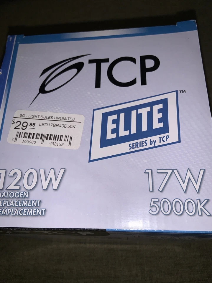 TCP LED 17 Watt -BR40 -120W Equal 1300 Lumens 5000K Stark White LED17BR40D50K - Image 4 of 4