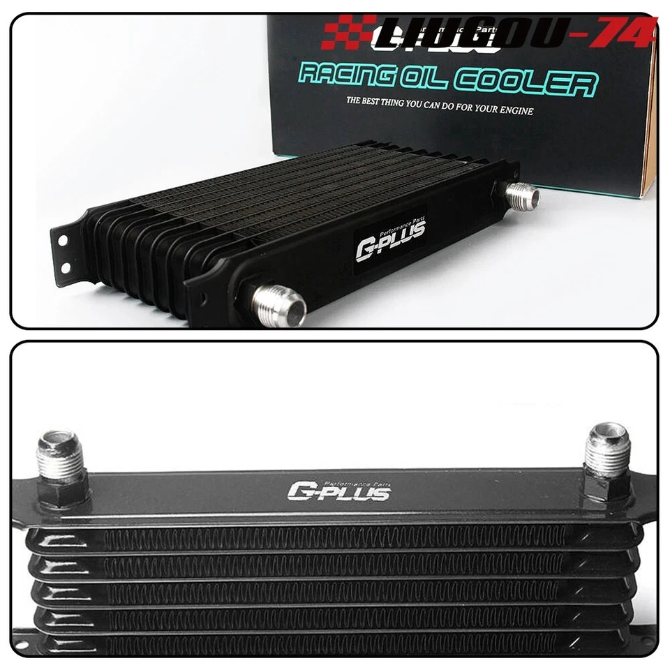 15 Row 10AN Universal Engine Aluminum Racing Oil Cooler + Filter Relocation Kit - Image 3 of 4