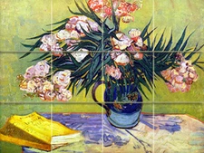 Art Van Gogh Oleander Mural Ceramic Backsplash Bath Tile #1353