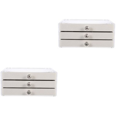  2 Count Schmuckkasten Schmuckkoffer Schmuckaufbewahrungsorganisator