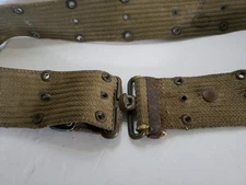 Vintage U.S. Army Military Web Belt Olive Drab Canvas Tactical Gear