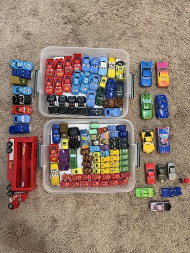 Disney Pixar Cars Diecast Toy Car Lot - 109 pcs 1:55, 1:43 & minis, Mack